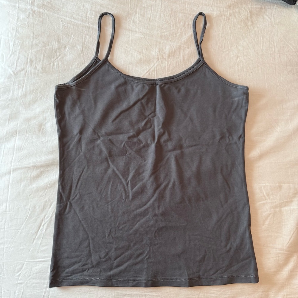 Zara Gray Fitted Sleeveless Camisole